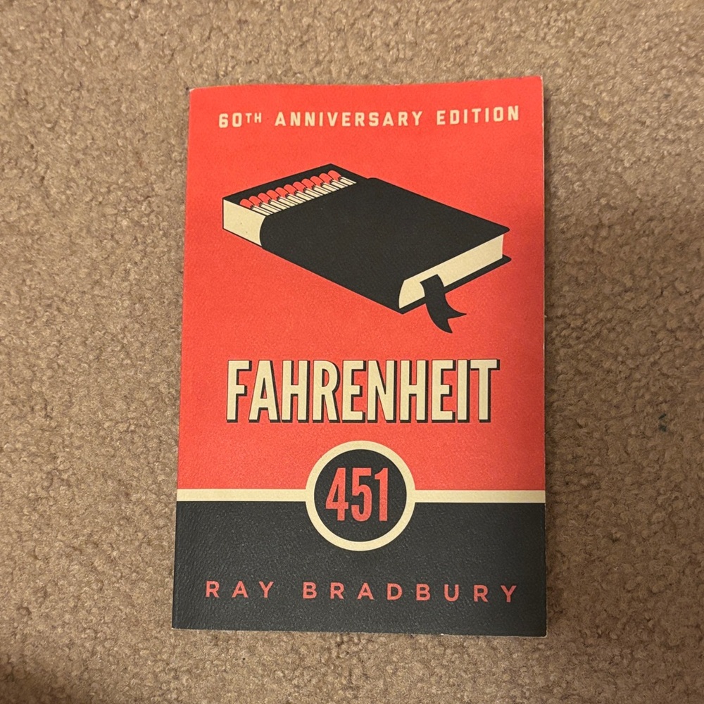 Fahrenheit 451 by Ray Bradbury - Red & Black Cover (60th Anniversary)